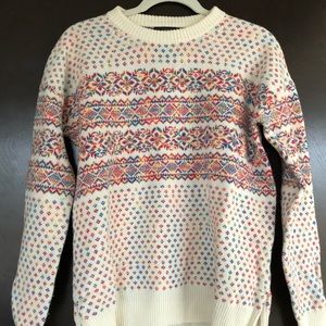 Multicolor fair isle JCrew sweater